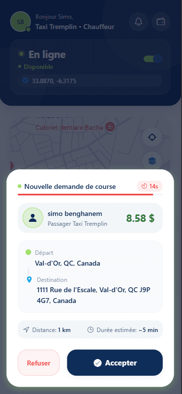 Taxi Tremplin App 4
