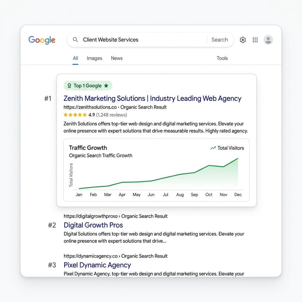 Positionnement SEO Google en première place